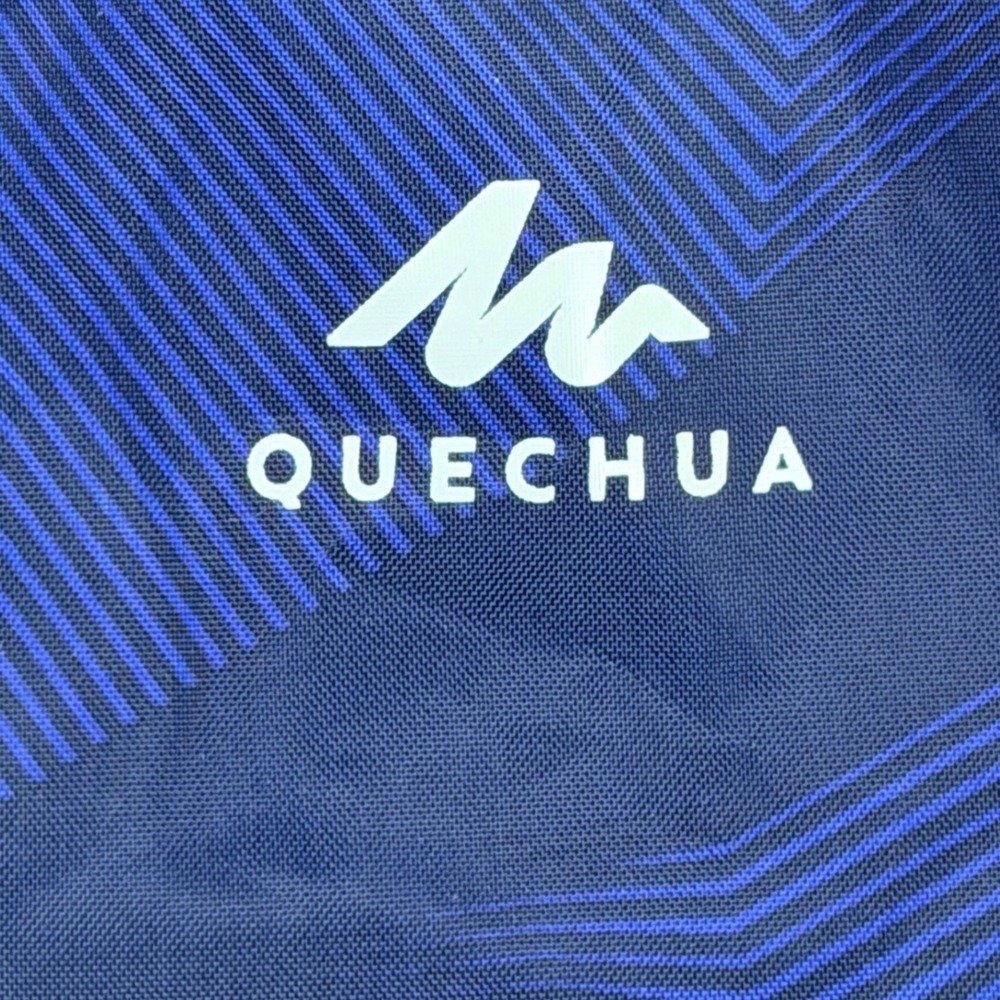 Decathlon Quechua Windbreaker Jacket Men XS Blue Geometric Full Zip Lightweight - Picture 3 of 12